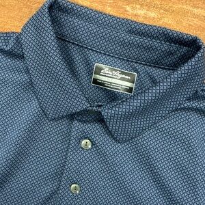 Ben Hogan Performance Golf Polo‎ Shirt Navy Micro Print L